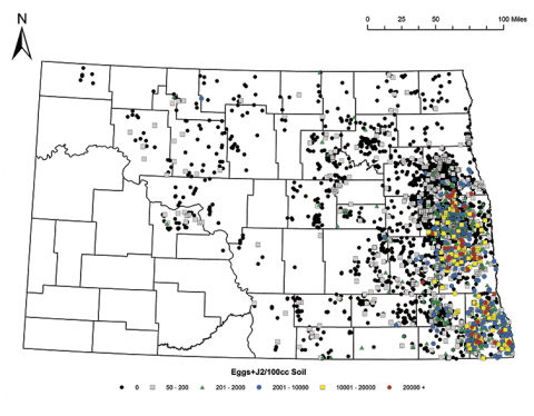 North Dakota SCN Map